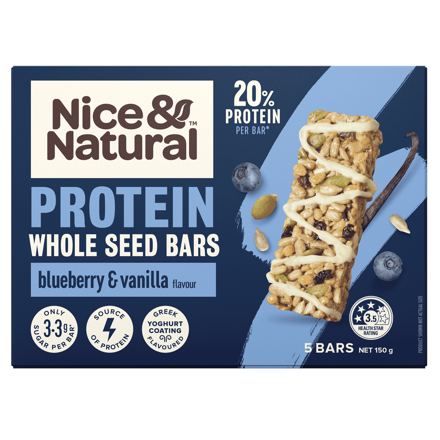 Nice & Natural Protein Whole Seed Bars – Blueberry & Vanilla